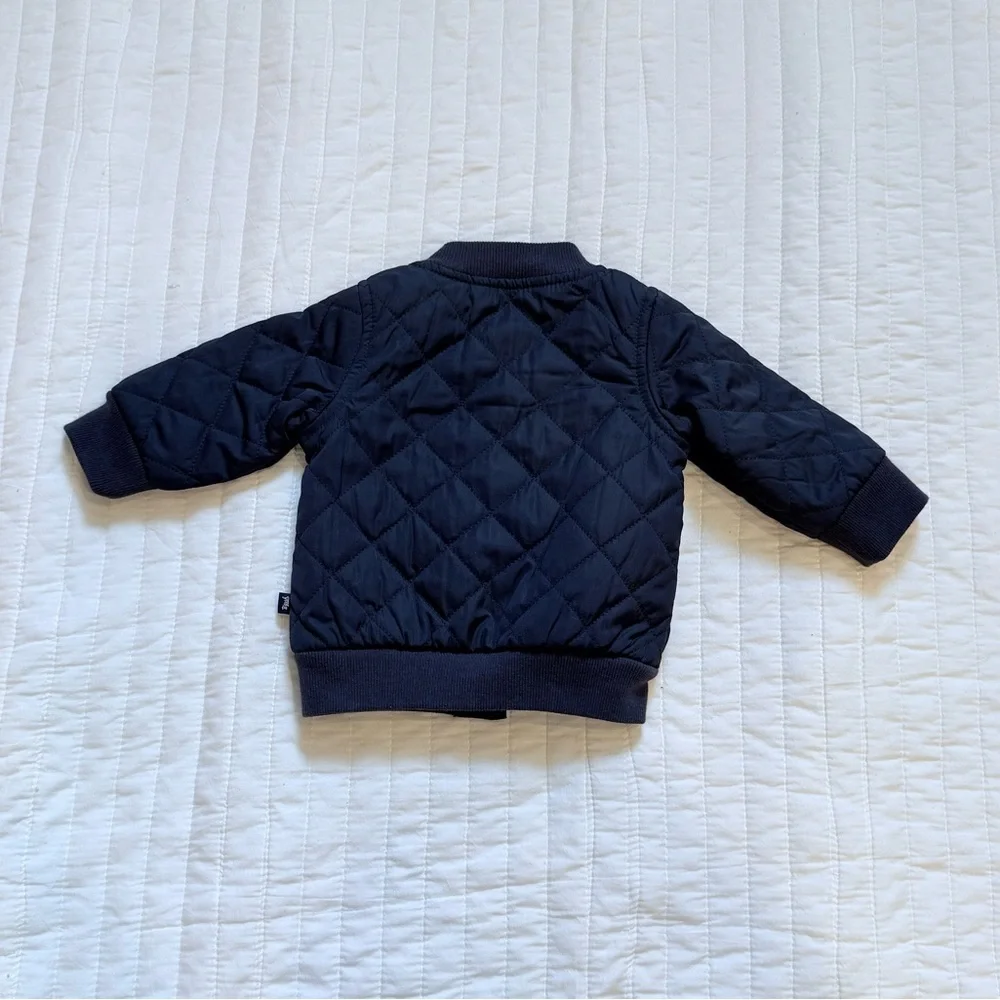 Oshkosh B’gosh Baby Diamond Quilted Navy Jacket Sz 0-3 Months